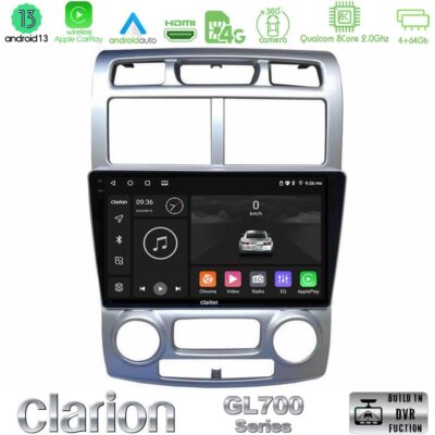 VL Garage - Clarion GL700 Series 8Core Android13 4+64GB Kia Sportage 2005-2008 Navigation Multimedia Tablet 9"″ Με Carplay & Android Auto - VL-U-GL7-KI1044
