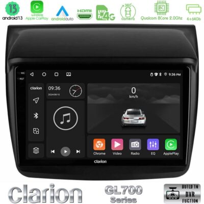VL Garage - Clarion GL700 Series 8Core Android13 4+64GB Mitsubishi L200 Navigation Multimedia Tablet 9" Με Carplay & Android Auto - VL-U-GL7-MT0314