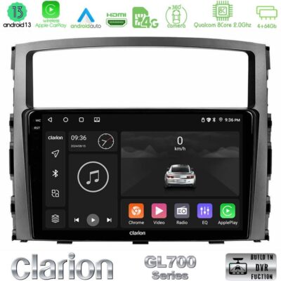 VL Garage - Clarion GL700 Series 8Core Android13 4+64GB Mitsubishi Pajero 2008-2009 Navigation Multimedia Tablet 9" Με Carplay & Android Auto - VL-U-GL7-MT0557