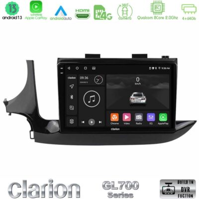 VL Garage - Clarion GL700 Series 8Core Android13 4+64GB Opel Mokka 2016-2020 Navigation Multimedia Tablet 9" Με Carplay & Android Auto - VL-U-GL7-OP0101