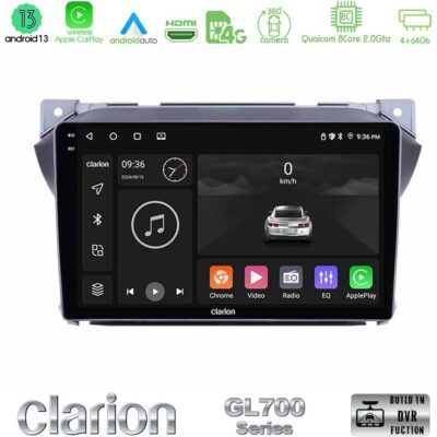 VL Garage - Clarion GL700 Series Suzuki Alto & Nissan Pixo 8Core Android13 4+64GB Navigation Multimedia Tablet 9″ Με Carplay & Android Auto - VL-U-GL7-SZ0423