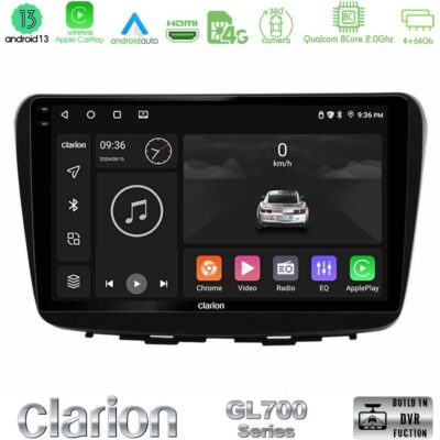 VL Garage - Clarion GL700 Series 8Core Android13 4+64GB Suzuki Baleno 2016-2021 Navigation Multimedia Tablet 9" Με Carplay & Android Auto - VL-U-GL7-SZ0513