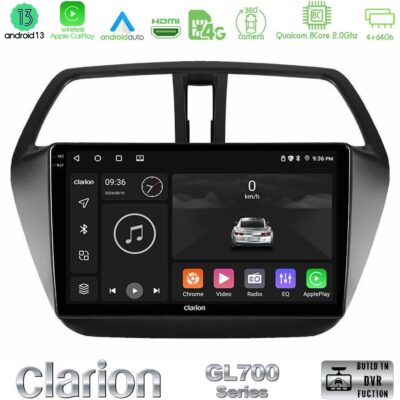 VL Garage - Clarion GL700 Series 8Core Android13 4+64GB Suzuki SX4 S-Cross Navigation Multimedia Tablet 9" Με Carplay & Android Auto - VL-U-GL7-SZ578