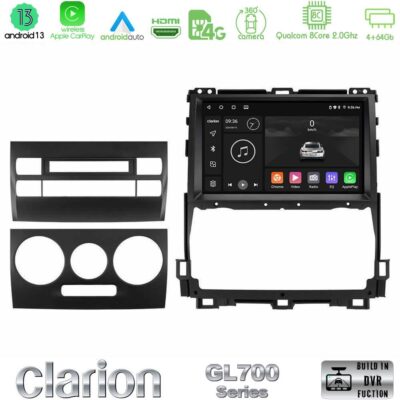 VL Garage - Clarion GL700 Series 8Core Android13 4+64GB Toyota Land Cruiser J120 2002-2009 Navigation Multimedia Tablet 9" Με Carplay & Android Auto - VL-U-GL7-TY0451