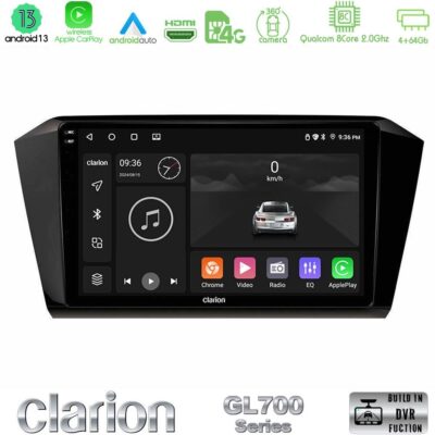 VL Garage - Clarion GL700 Series 8Core Android13 4+64GB VW Passat Navigation Multimedia Tablet 10" Με Carplay & Android Auto - VL-U-GL7-VW0055