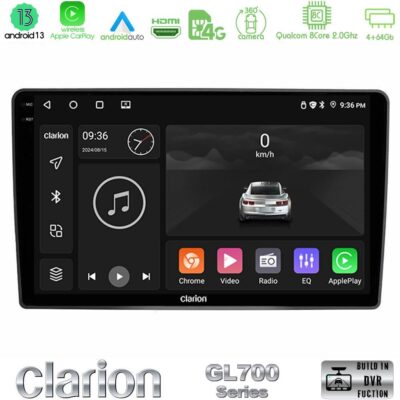 VL Garage - Clarion GL700 Series 8Core Android13 4+64GB VW Passat Navigation Multimedia Tablet 9" Με Carplay & Android Auto - VL-U-GL7-VW095N