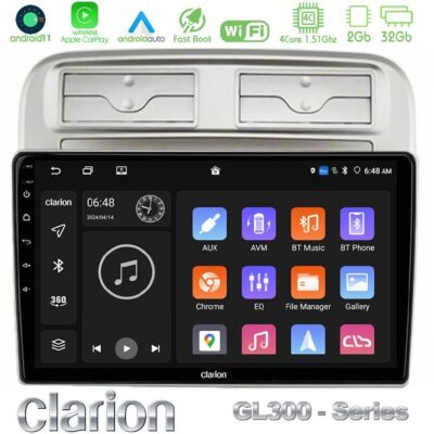 VL Garage - Clarion GL300 Series 4Core Android11 2+32GB Fiat Grande Punto 2006-2011 Navigation Multimedia Tablet 9" Με Carplay & Android Auto - VL-U-GL3-FT1781