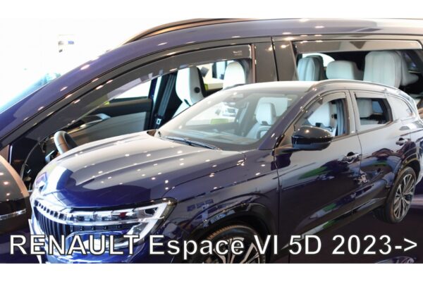 VL Garage - ΑΝΕΜΟΘΡΑΥΣΤΕΣ ΓΙΑ RENAULT ESPACE 5D 2023+ ΣΕΤ ΑΥΤΟΚΙΝΗΤΟΥ ΑΠΟ ΕΥΚΑΜΠΤΟ ΦΙΜΕ ΠΛΑΣΤΙΚΟ HEKO - 4 ΤΕΜ - VL-27026