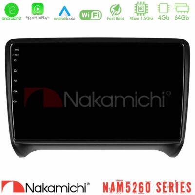 VL Garage - Nakamichi NAM5260 Series 4Core Android12 4+64GB Audi TT B7 Navigation Multimedia Tablet 9" Με Carplay & Android Auto - VL-U-N44-AU0828