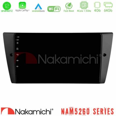 VL Garage - Nakamichi NAM5260 Series 4Core Android12 4+64GB BMW 3 Series 2006-2011 Navigation Multimedia Tablet 9" Με Carplay & Android Auto - VL-U-N44-BM0751