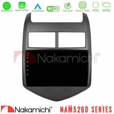 VL Garage - Nakamichi NAM5260 Series 4Core Android12 4+64GB Chevrolet Aveo 2011-2017 Navigation Multimedia Tablet 9" Με Carplay & Android Auto - VL-U-N44-CV0243