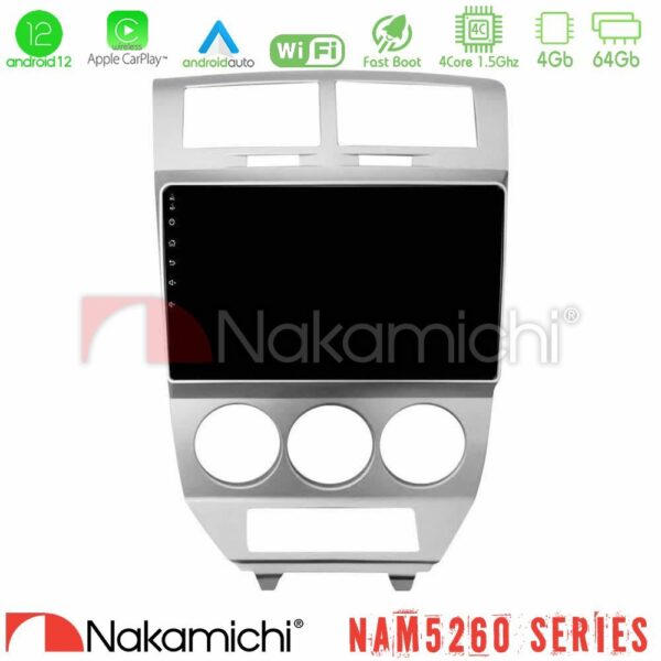 VL Garage - Nakamichi NAM5260 Series 4Core Android12 4+64GB Dodge Caliber 2006-2011 Navigation Multimedia Tablet 10" Με Carplay & Android Auto - VL-U-N44-DG0707