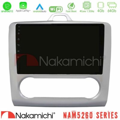 VL Garage - Nakamichi NAM5260 Series 4Core Android12 4+64GB Ford Focus Auto AC Navigation Multimedia Tablet 9" Με Carplay & Android Auto - VL-U-N44-FD0041A