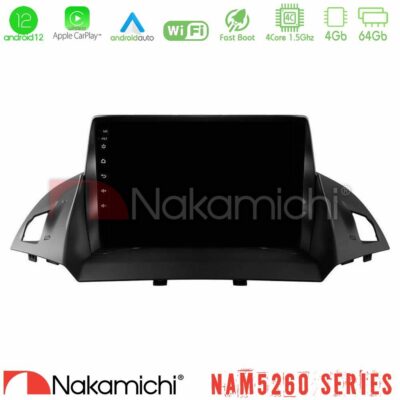 VL Garage - Nakamichi NAM5260 Series 4Core Android12 4+64GB Ford C-Max/Kuga Navigation Multimedia Tablet 9" Με Carplay & Android Auto - VL-U-N44-FD0047