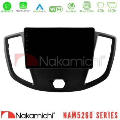 VL Garage - Nakamichi NAM5260 Series 4Core Android12 4+64GB Ford Transit 2014-> Navigation Multimedia Tablet 9" Με Carplay & Android Auto - VL-U-N44-FD1554