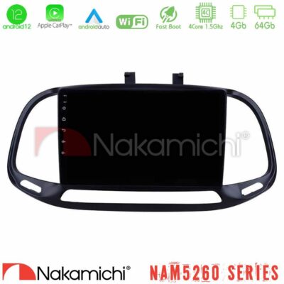 VL Garage - Nakamichi NAM5260 Series 4Core Android12 4+64GB Fiat Doblo 2015-2022 Navigation Multimedia Tablet 9" Με Carplay & Android Auto - VL-U-N44-FT0909