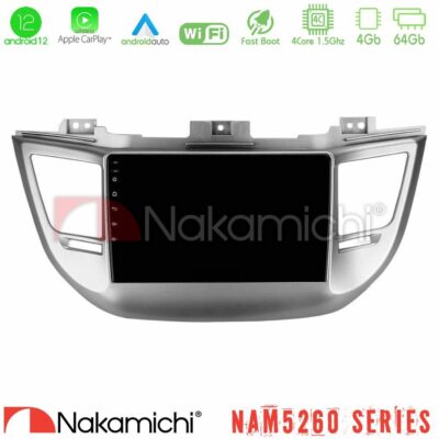 VL Garage - Nakamichi NAM5260 Series 4Core Android12 4+64GB Hyundai Tucson 2015-2018 Navigation Multimedia Tablet 9" Με Carplay & Android Auto - VL-U-N44-HY0068