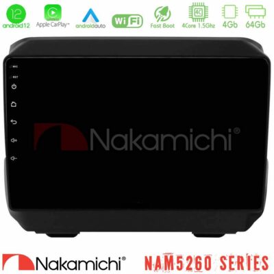 VL Garage - Nakamichi NAM5260 Series 4Core Android12 4+64GB Jeep Wrangler 2018-> Navigation Multimedia Tablet 9" Με Carplay & Android Auto - VL-U-N44-JP0865