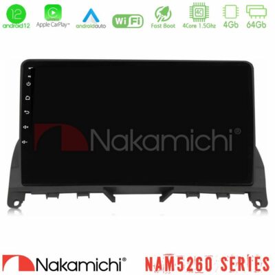 VL Garage - Nakamichi NAM5260 Series 4Core Android12 4+64GB Mercedes C Class W204 Navigation Multimedia Tablet 9" Με Carplay & Android Auto - VL-U-N44-MB0842
