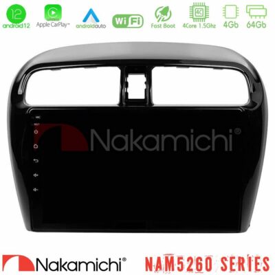 VL Garage - Nakamichi NAM5260 Series 4Core Android12 4+64GB Mitsubishi Space Star 2013-2016 Navigation Multimedia Tablet 9" Με Carplay & Android Auto - VL-U-N44-MT0602