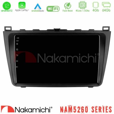 VL Garage - Nakamichi NAM5260 Series 4Core Android12 4+64GB Mazda 6 2008-2012 Navigation Multimedia Tablet 9" Με Carplay & Android Auto - VL-U-N44-MZ0233