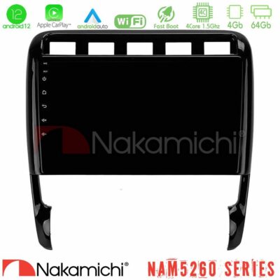 VL Garage - Nakamichi NAM5260 Series 4Core Android12 4+64GB Porsche Cayenne 2003-2010 Navigation Multimedia Tablet 9" Με Carplay & Android Auto - VL-U-N44-PC0956