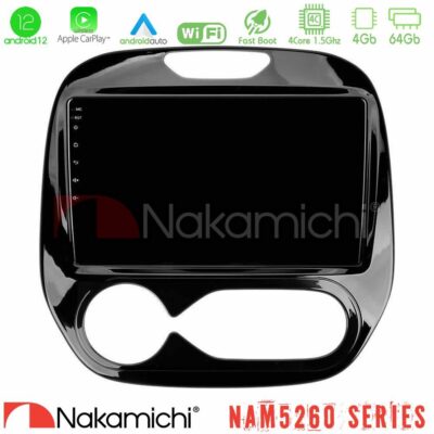 VL Garage - Nakamichi NAM5260 Series 4Core Android12 4+64GB Renault Captur 2013-2019 (Auto AC) Navigation Multimedia Tablet 9" Με Carplay & Android Auto - VL-U-N44-RN748A