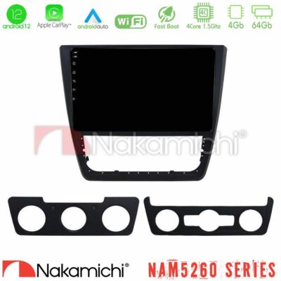 VL Garage - Nakamichi NAM5260 Series 4Core Android12 4+64GB Skoda Yeti 2009-> Navigation Multimedia Tablet 10" Με Carplay & Android Auto - VL-U-N44-SK0151