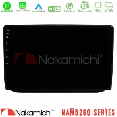 VL Garage - Nakamichi NAM5260 Series 4Core Android12 4+64GB Skoda Fabia 2007-2014 Navigation Multimedia Tablet 10" Με Carplay & Android Auto - VL-U-N44-SK0486
