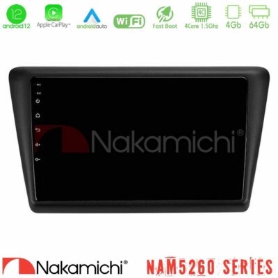 VL Garage - Nakamichi NAM5260 Series 4Core Android12 4+64GB Skoda Rapid 2013-2017 Navigation Multimedia Tablet 9" Με Carplay & Android Auto - VL-U-N44-SK1067