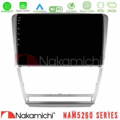 VL Garage - Nakamichi NAM5260 Series 4Core Android12 4+64GB Skoda Octavia 5 Navigation Multimedia Tablet 10" Με Carplay & Android Auto - VL-U-N44-SK229S