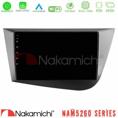 VL Garage - Nakamichi NAM5260 Series 4Core Android12 4+64GB Seat Leon Navigation Multimedia Tablet 9" Με Carplay & Android Auto - VL-U-N44-ST0839