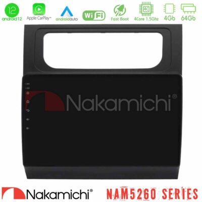 VL Garage - Nakamichi NAM5260 Series 4Core Android12 4+64GB VW Touran 2011-2015 Navigation Multimedia Tablet 10" Με Carplay & Android Auto - VL-U-N44-VW1002