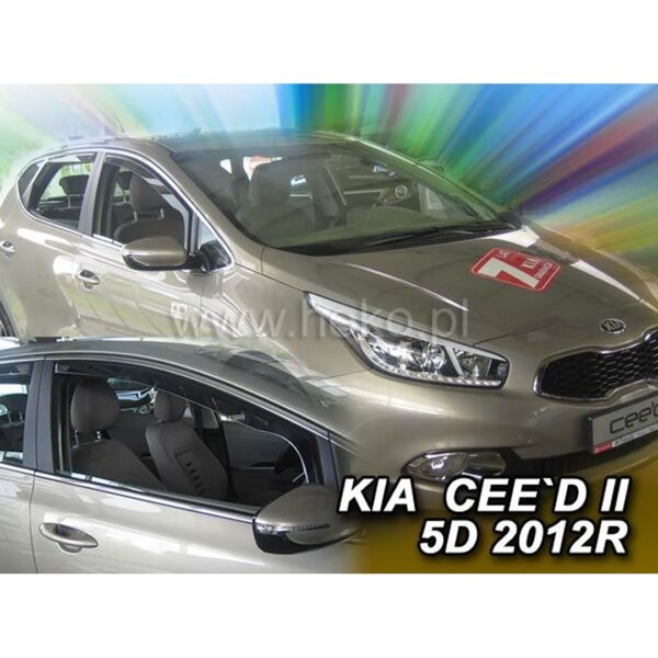 VL Garage - ΑΝΕΜΟΘΡΑΥΣΤΕΣ ΓΙΑ KIA CEED II 5D 05/2012-2018 ΖΕΥΓΑΡΙ ΑΠΟ ΕΥΚΑΜΠΤΟ ΦΙΜΕ ΠΛΑΣΤΙΚΟ HEKO - 2 ΤΕΜ. - VL-20158