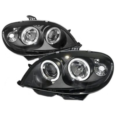 VL Garage - Μπροστινά Φανάρια Set Για Citroen Saxo 00-04 Angel Eyes Μαύρα H1/H1 Sonar - VL-0008662