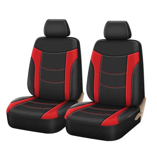VL Garage - Καλύμματα Υφασμάτινα Sport All In One Μαύρο-Κόκκινο Ζευγάρι 4 Τεμάχια - VL-0010548