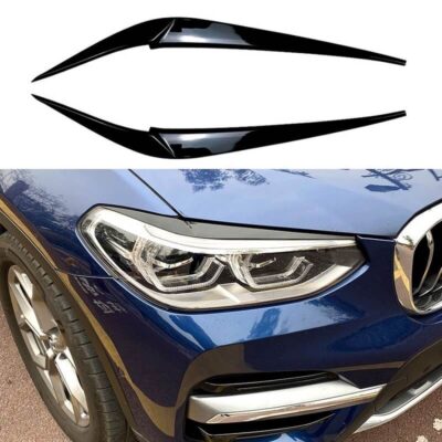 VL Garage - Φρυδάκια Μπροστινών Φαναριών Για Bmw X3 G01 & X4 G02 2018+ Βαμμένα Μάυρο Γυαλιστερό Χρώμα 2 Τεμάχια - VL-0029872