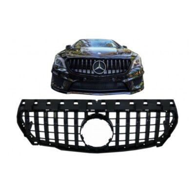 VL Garage - Μάσκα Για Mercedes-Benz CLA-Class C117 / W117 13-19 GT Amg Panamericana Look Μαύρη Γυαλιστερή 1 Τεμάχιο - VL-0029981