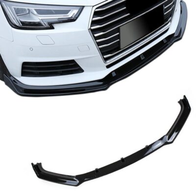VL Garage - Μπροστινό Spoiler Για Audi A4 B9 15-19 Γυαλιστερό Μαύρο 3 Τεμάχια - VL-0030651