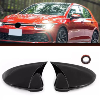 VL Garage - Καπάκια Καθρεφτών Για Vw Golf VIII (8) 20+ Χωρίς Lane Assist Γυαλιστερό Μαύρο 2 Τεμάχια - VL-0031357