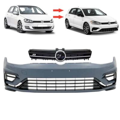 VL Garage - Μπροστινός Προφυλακτήρας Για VW Golf VII (7) 13-17 Upgrade Σε R 7.5 Look 17-19 Με Μάσκα - VL-0031397