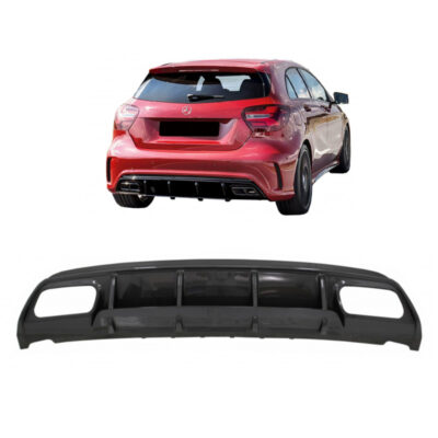 VL Garage - Diffuser Πίσω Προφυλακτήρα Για Mercedes-Benz A-Class W176 12-18 A45 Amg Carbon Look Από Abs Πλαστικό 1 Τεμάχιο - VL-0031824
