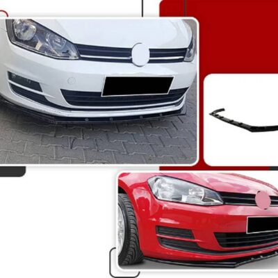 VL Garage - Μπροστινό Spoiler Για VW Golf VII (7) 12-17 Race Glossy Black Standard Έκδοση - VL-0032173