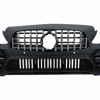VL Garage - Μπροστινός Προφυλακτήρας Για Mercedes-Benz C-Class C205/W205 14-21 GTR Look (Black Mamba) Με Μαύρο/ Χρώμιο Μάσκα - VL-0032438