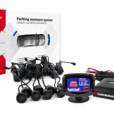 VL Garage - ΣΥΣΤΗΜΑ ΠΑΡΚΑΡΙΣΜΑΤΟΣ 12V ΜΕ 8 ΑΙΣΘΗΤΗΡΕΣ ΤΥΠΟΥ GOLD (ΜΑΥΡΟ) 18mm ΚΑΙ ΟΘΟΝΗ LED-GRAF AMIO - 1 ΤΕΜ. - VL-01605