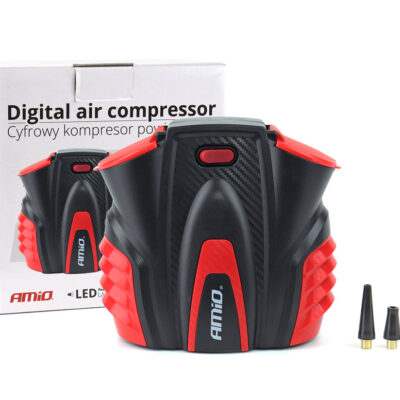 VL Garage - ΚΟΜΠΡΕΣΕΡ ΑΕΡΑ 12V 10bar/150psi ΜΕ 3 ΑΝΤΑΠΤΟΡΕΣ ΚΑΙ ΨΗΦΙΑΚΗ ΕΝΔΕΙΞΗ ACOMP-16 AMIO - VL-02641