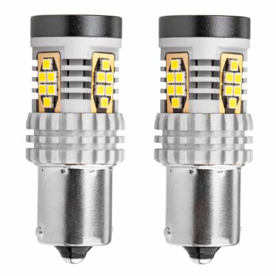 VL Garage - ΛΑΜΠΑΚΙΑ ΜΟΝΟΠΟΛΙΚΑ LED ΛΕΥΚΑ CAN-BUS P21W BA15S 12/24V 24xSMD 3020 ΑMiO - 2 TEM. - VL-02797
