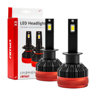 VL Garage - ΛΑΜΠΕΣ LED H1 9-16V 92W 6.500K 9900lm CANBUS ΜΕ ΑΝΕΜΙΣΤΗΡΑΚΙ X3 SERIES AMIO - 2ΤΕΜ. - VL-02977
