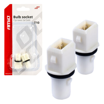 VL Garage - ΦΙΣΑ/ΠΡΙΖΑ 12/24V 2 ΕΠΑΦΩΝ ΓΙΑ ΛΑΜΠΕΣ T10 /W5W/ W3W /W16W ΧΩΡΙΣ ΚΑΛΩΔΙΟ AMIO - 2 ΤΕΜ. - VL-03047