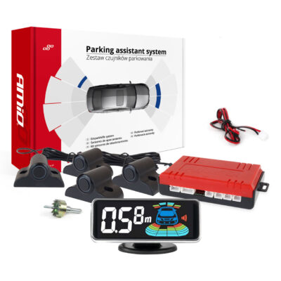 VL Garage - ΣΥΣΤΗΜΑ ΠΑΡΚΑΡΙΣΜΑΤΟΣ TRUCK (ΦΟΡΤΗΓΟΥ)12V ΜΕ 4 ΑΙΣΘΗΤΗΡΕΣ (ΜΑΥΡΟ) 19mm BUZZER & ΟΘΟΝΗ LED 3D ΑΜΙΟ - 1 ΤΕΜ. - VL-03189